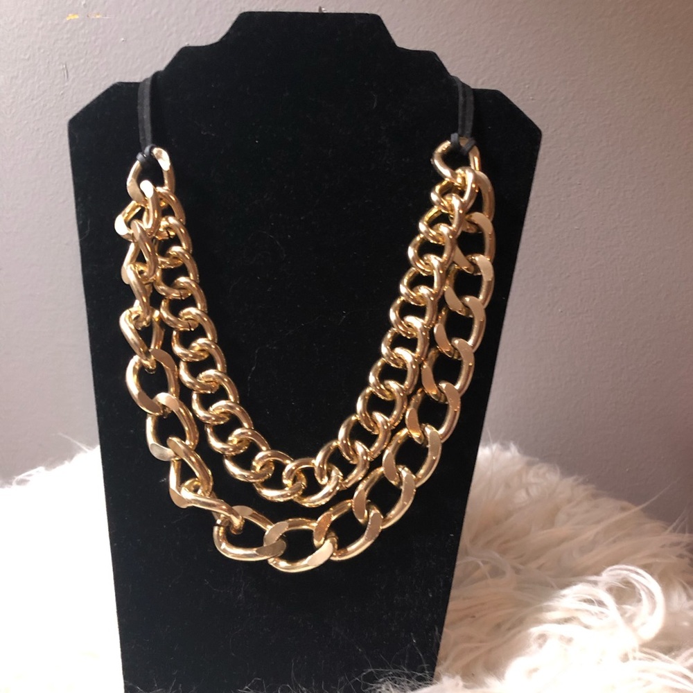 Gold Double Chain Necklace